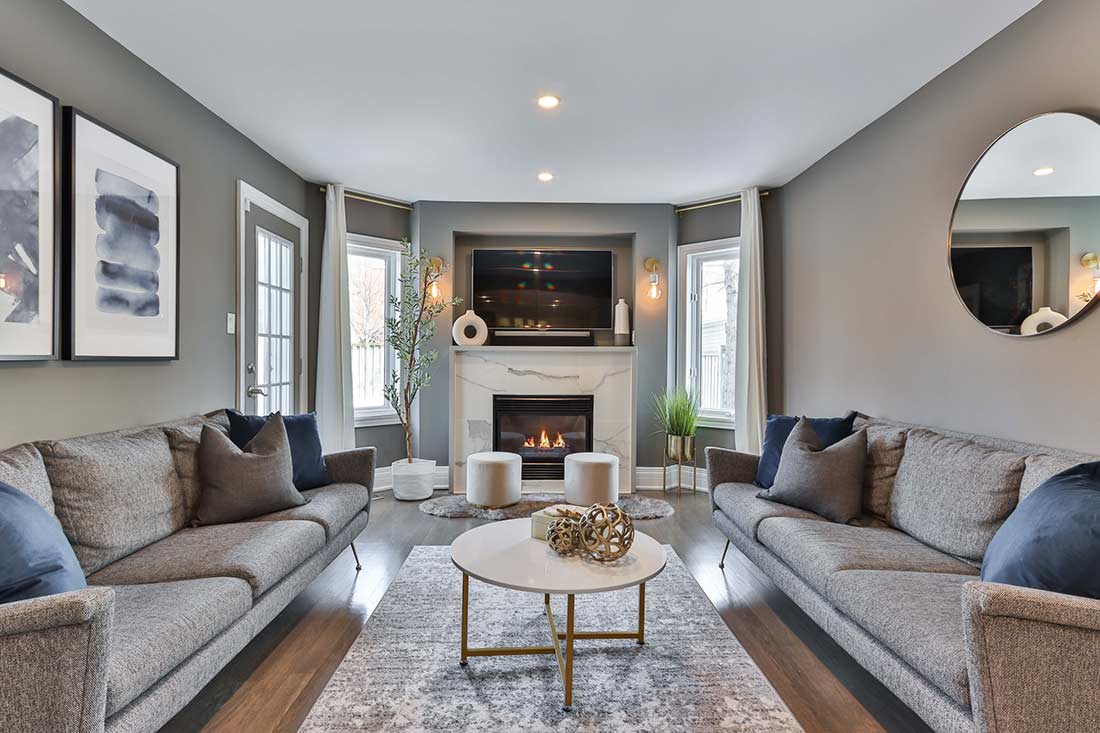 Brighten up your room with a white fireplace!